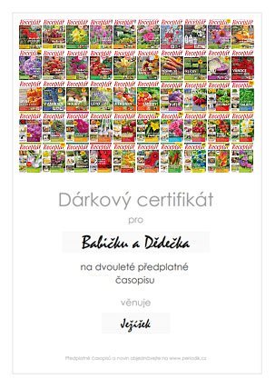 Náhled dárkového certifikátu