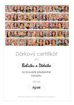 Náhled dárkového certifikátu